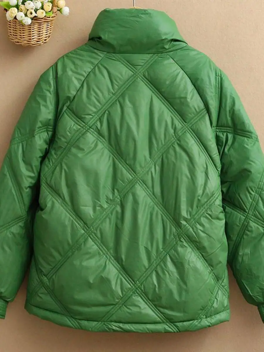 2025 Neuer Damen-Jacket aus lockerer Baumwolle in Übergröße, leichter Herbst-Wintermantel, lässig, bequeme Passform, erschwinglich