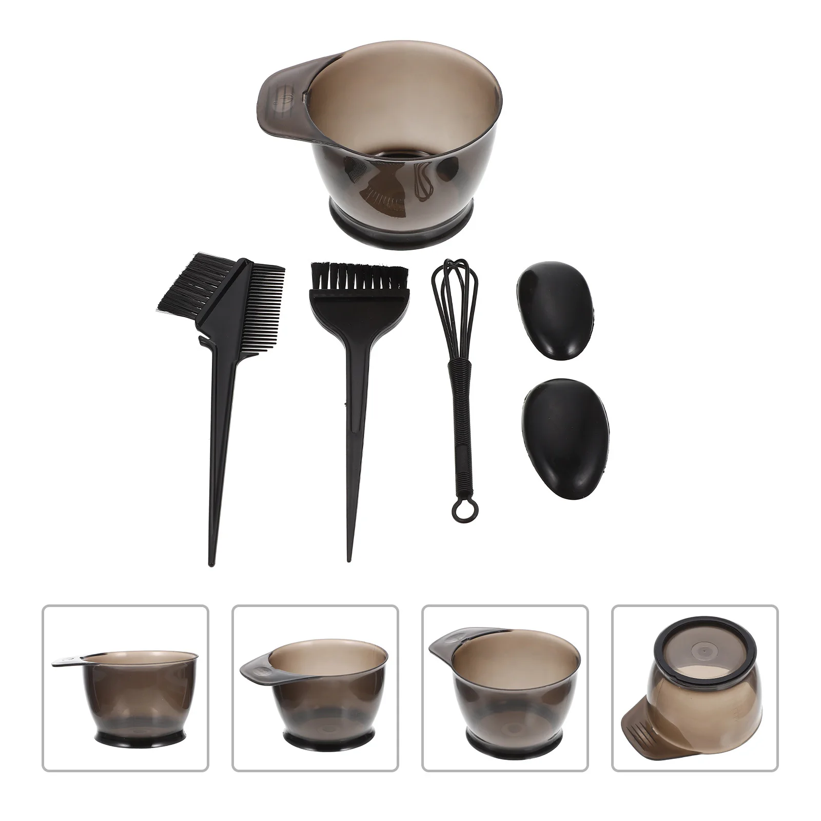 1 مجموعة مجموعة صبغ الشعر مع وعاء خلط أدوات التلوين لعلاج الشعر تلوين تبييض آمن حافة مشط غطاء للأذنين مريح #4