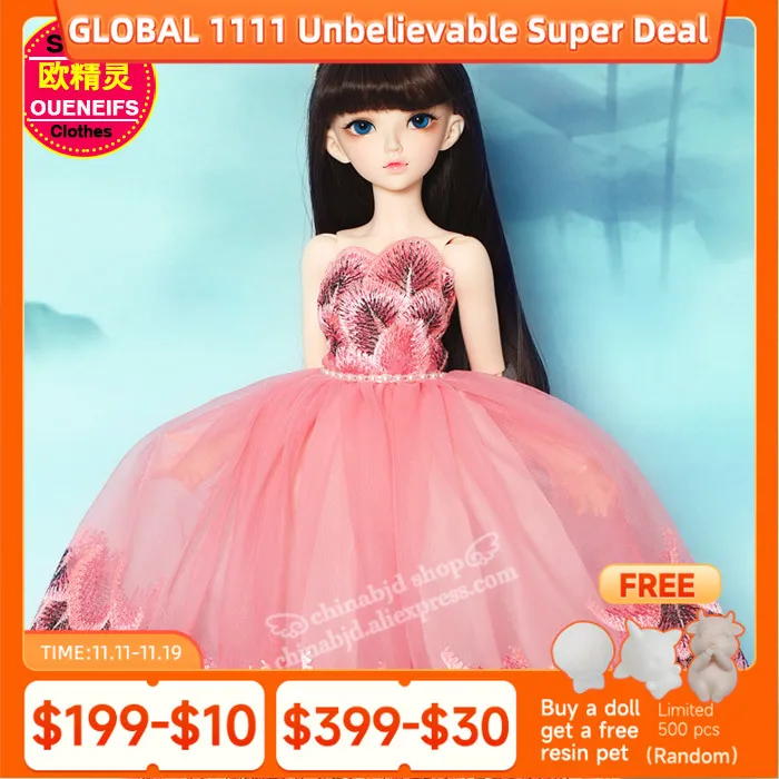 

Одежда BJD 1/4, платье в китайском стиле, элегантное и благородное платье с павлином для Minifee Fairyland, тело для девочек YF4-140, аксессуары для кукол