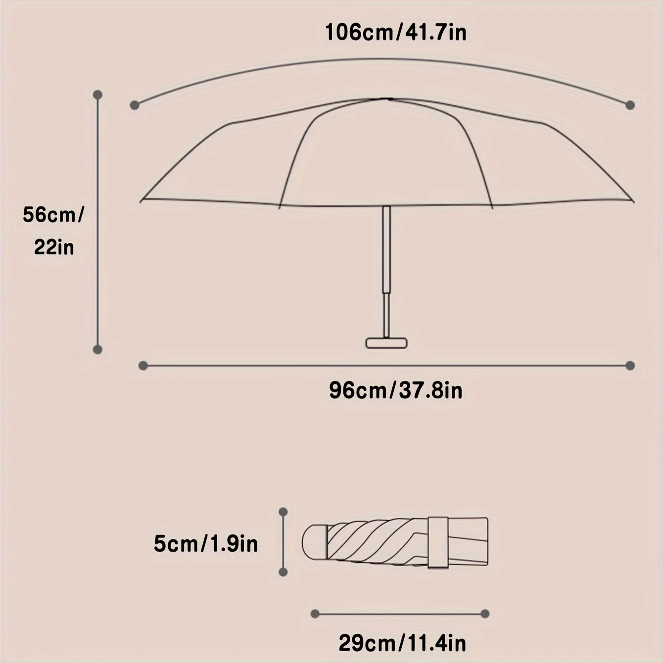 Automatic Umbrella Chinese style Ink Painting Bamboo Pattern Folding Umbrella Rain proof, Sun Protection, UV Protection Travel U