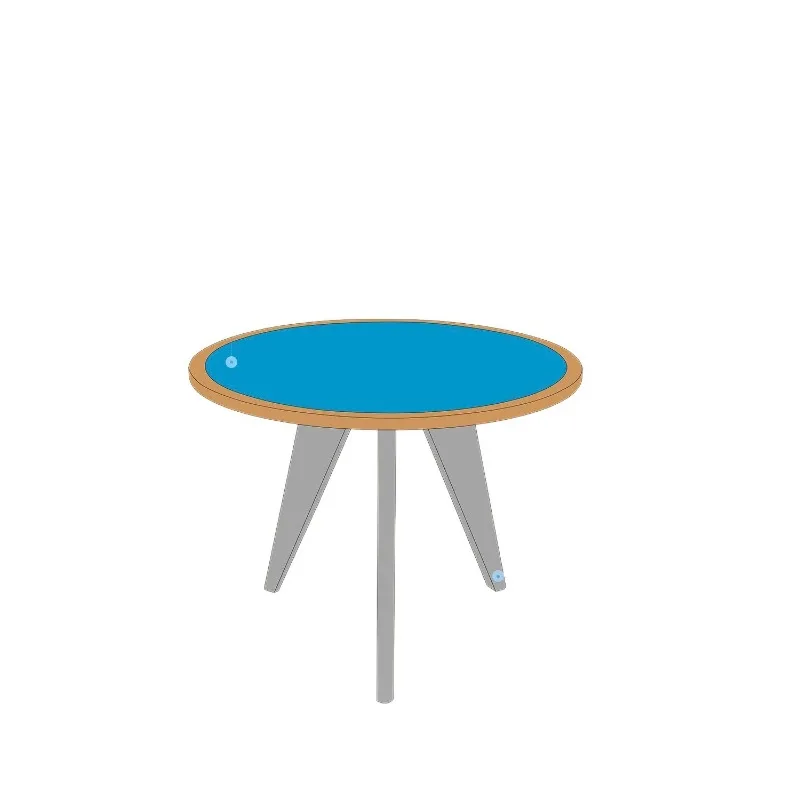 Nordic round table, Bauhaus stainless steel vintage family round dining table for small apartments, conch used negotiation table