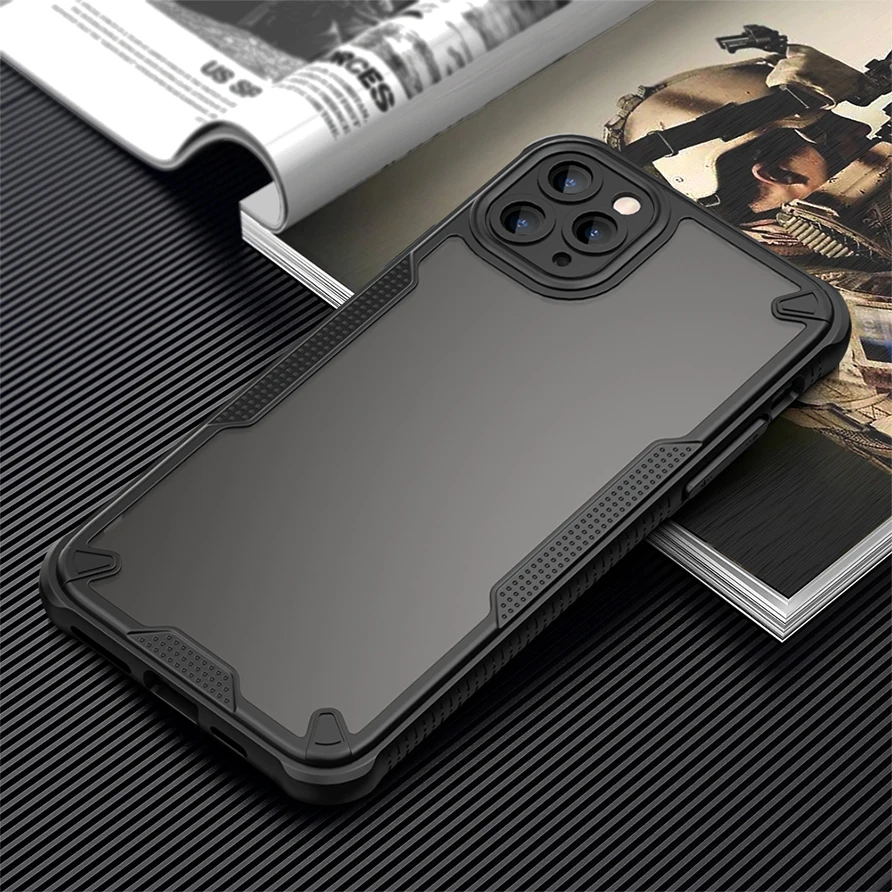 Suitable for Apple iPhone 11 anti-fall protective case iPhone 11 Pro trendy iPhone 11 Pro Max translucent mobile phone case