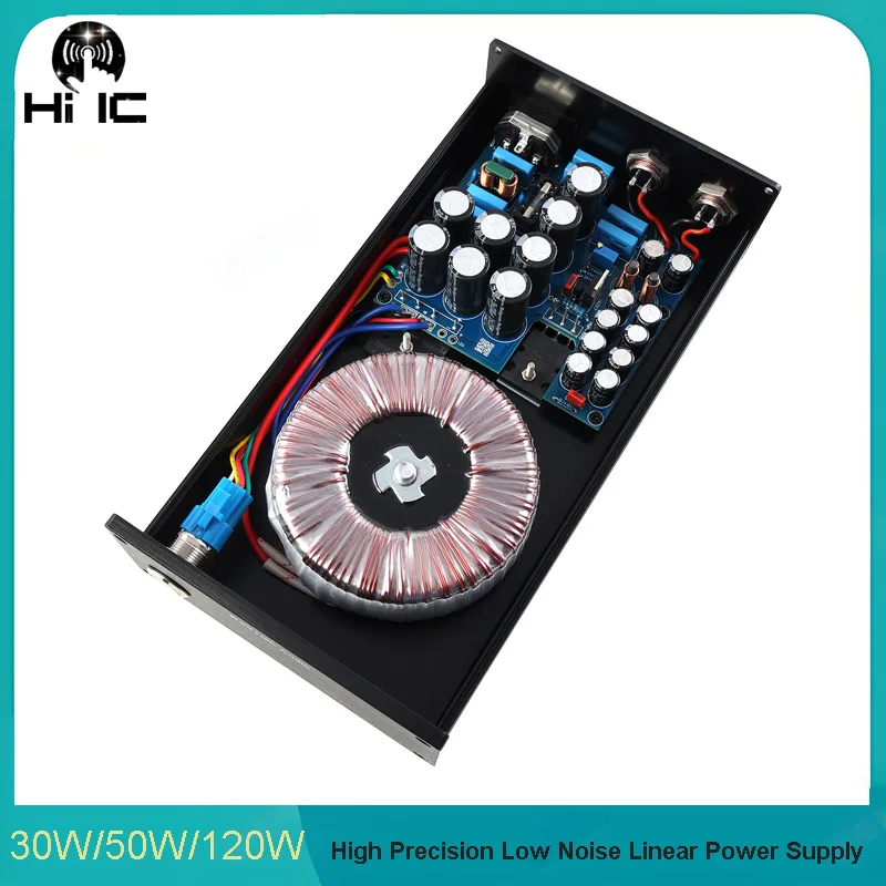 HiFi 오디오 DC 선형 전압 조정 전원 공급 장치 30W/50W/120W 5V-24V 출력 듀얼 출력