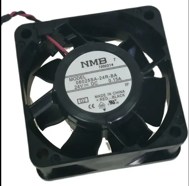 

NMB 06025SA-24R-BA DC 24V 0.15A 60x60x25mm 2-Wire Server Cooling Fan