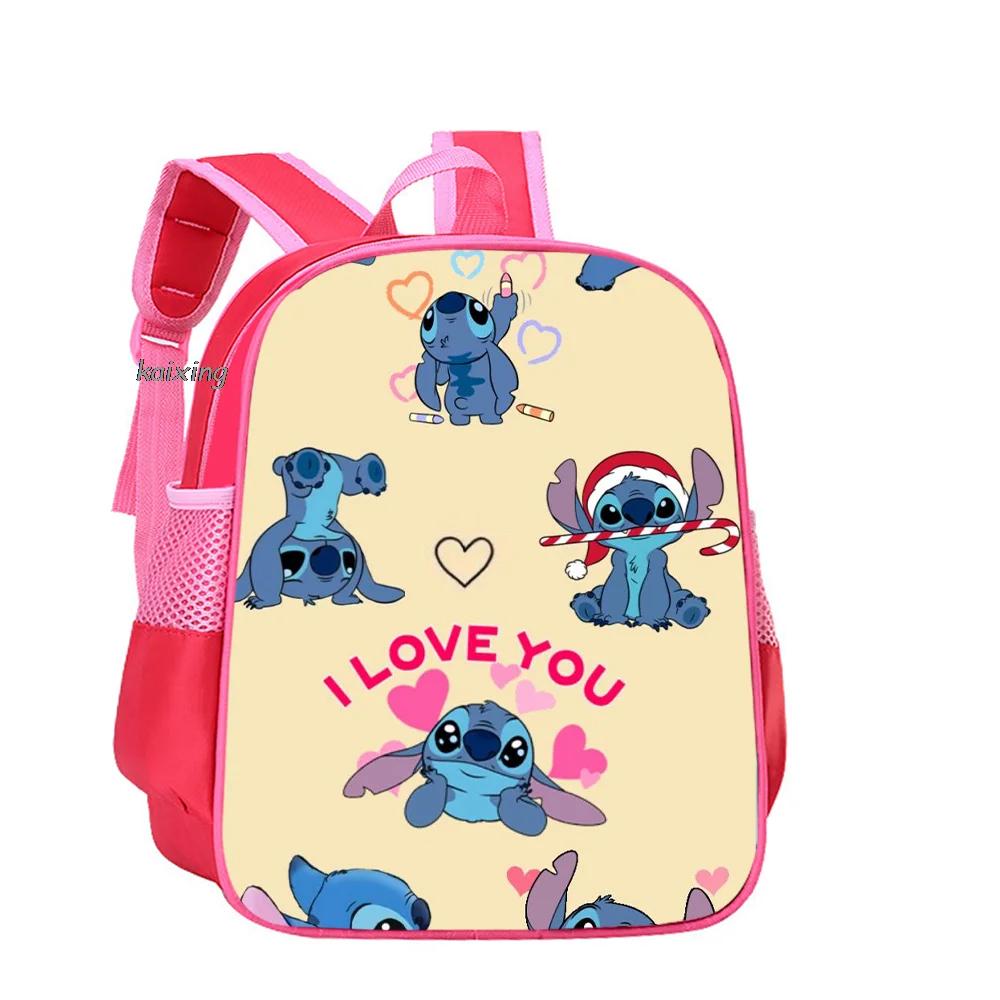 12 Inch Backpack Lilo And Stitch For Boys Girls Kids Bag Children School Backpack Infantil Kindergarten Book Bags Mochilas Gift