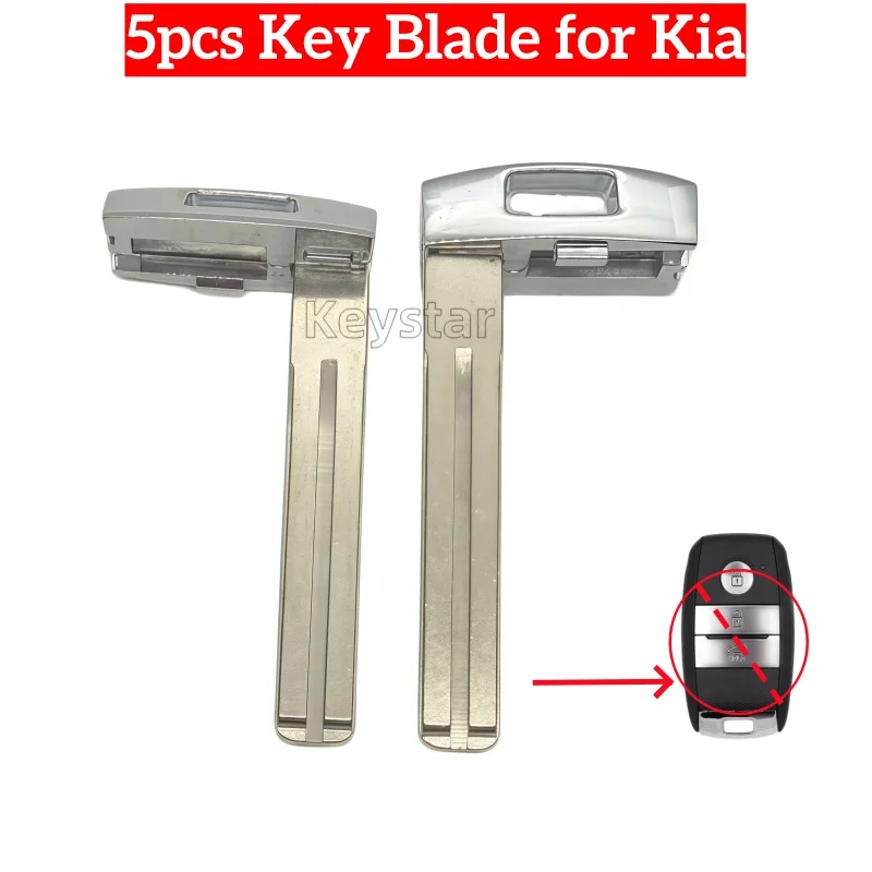 keystar 5pcs TOY48 Car Smart Key Blank Keyless Remote Key Blade Emergency Door Insert Key for KIA Optima Sportage Sorento K5 RIO