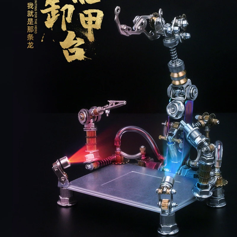 16cm Metal mecánico de moda 3D juguetes ensamblados tridimensionales estilo chino 1/12 modelo de Robot colección creativa artesanías