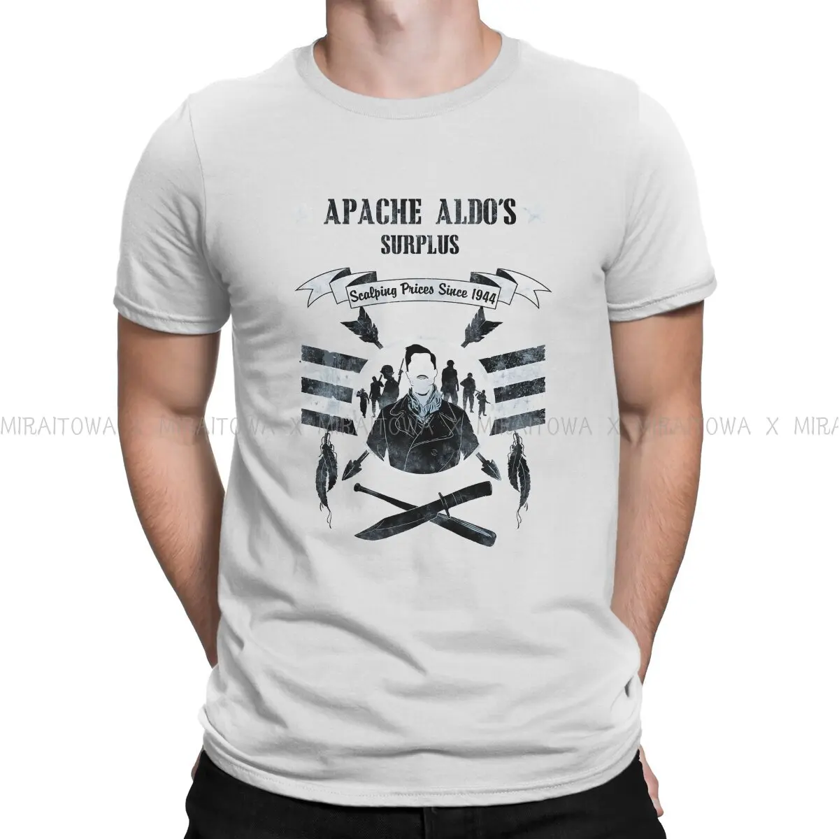 Inglourious Basterds Aldo Raine 100% Cotton TShirts Apache Aldo's Surplus Store Personalize Homme T Shirt New Trend Clothing