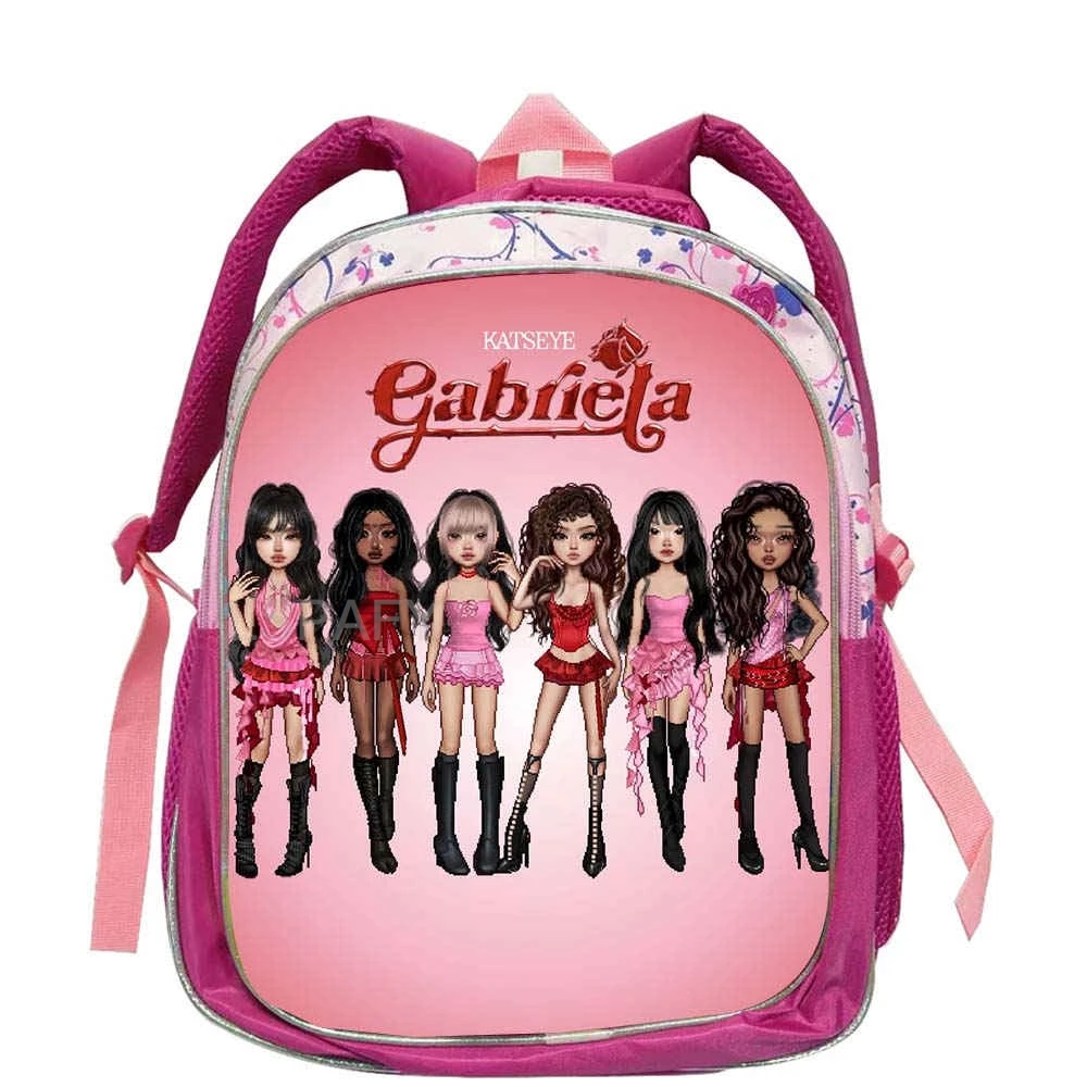Rainbow Backpack for Girl Katseye Backpack Daypack Cartoon Candy Bag for Birthday Gift Schoolbag Travel storage