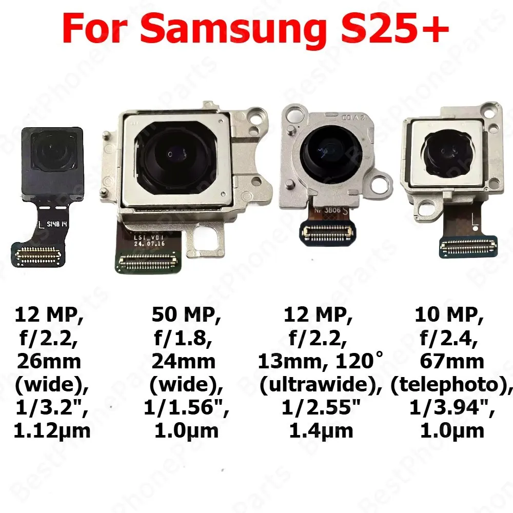 

Rear Front Camera For Samsung S25 Plus S25+ Backside Facing Frontal Selfie Back Camera Module Mobile Phone Replacement Parts