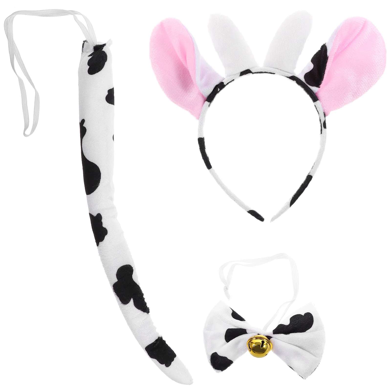 Cow Headband Dress up Ear Costume White Horn Animal Accessories Iron Wire Cosplay