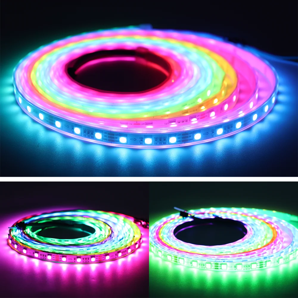 60leds/m SK6812 Smart 4In1 Led Strip Lights RGBW/RGBWW Individual Addressable led Light RGBIC Similar WS2812 lighting lamp DC12V