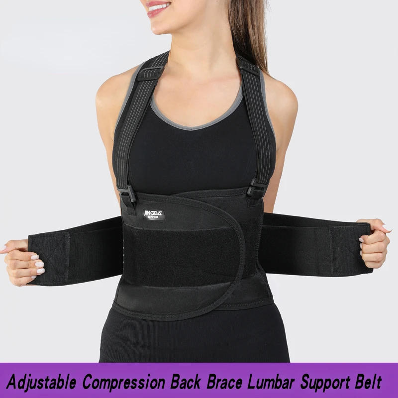 Lower Back Support Waist Belt ,Relief from Back Pain,Herniated Disc, Scoliosis Back Pain Relief,Adjustable Straps