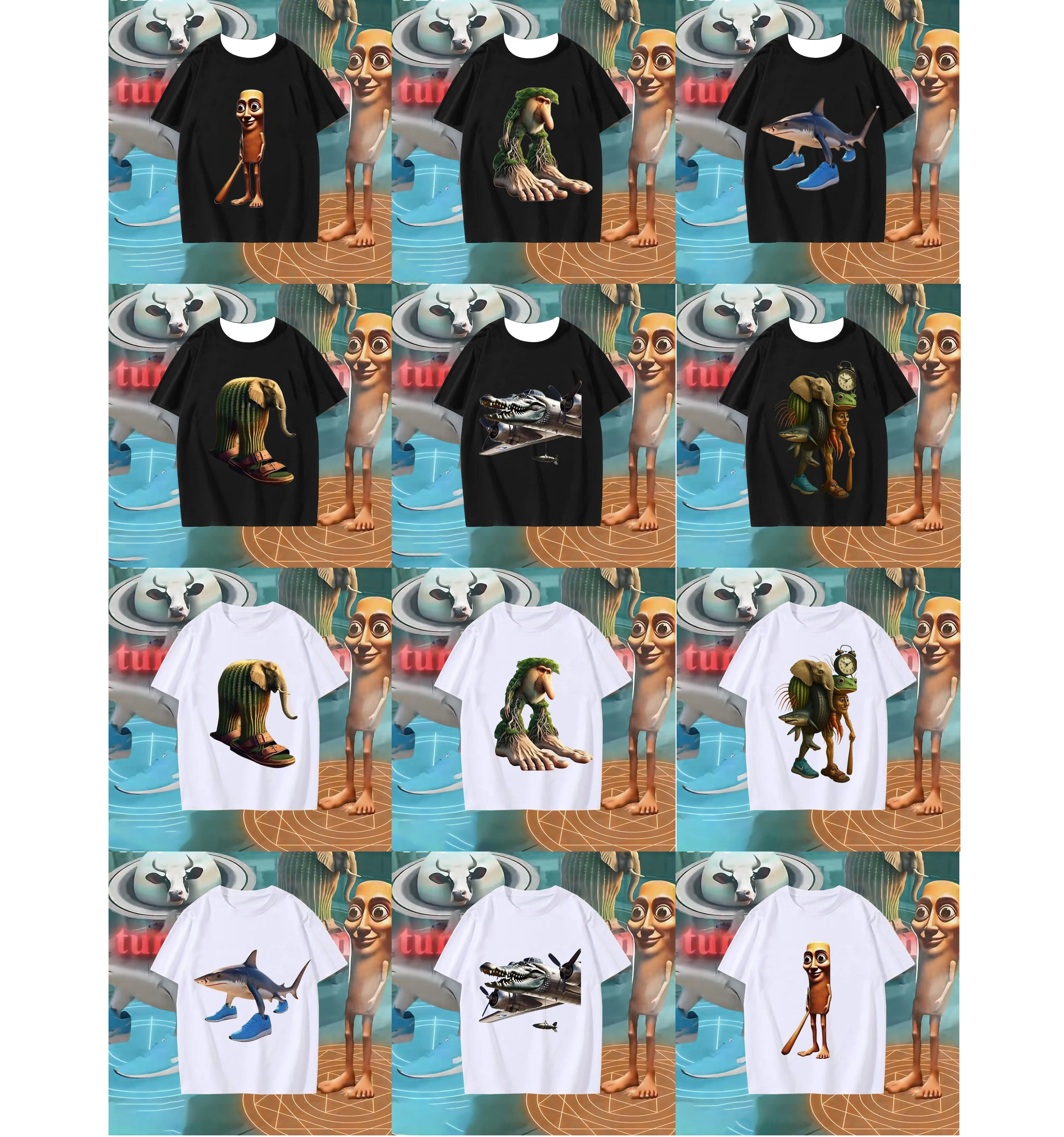 

Дышащая быстросохнущая повседневная футболка с 3D-принтом, одинаковые комплекты для взрослых и детей.