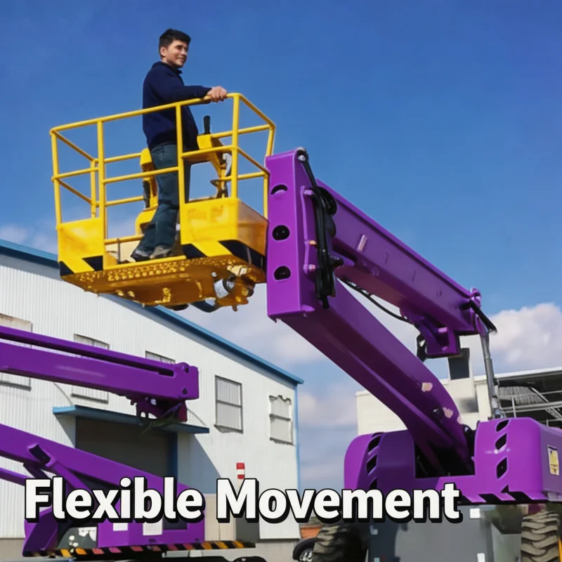 Self Propelled Articulated Boom Lift 16m Heavy Load Diesel Aerial Work Platform For Industrial Construction Site