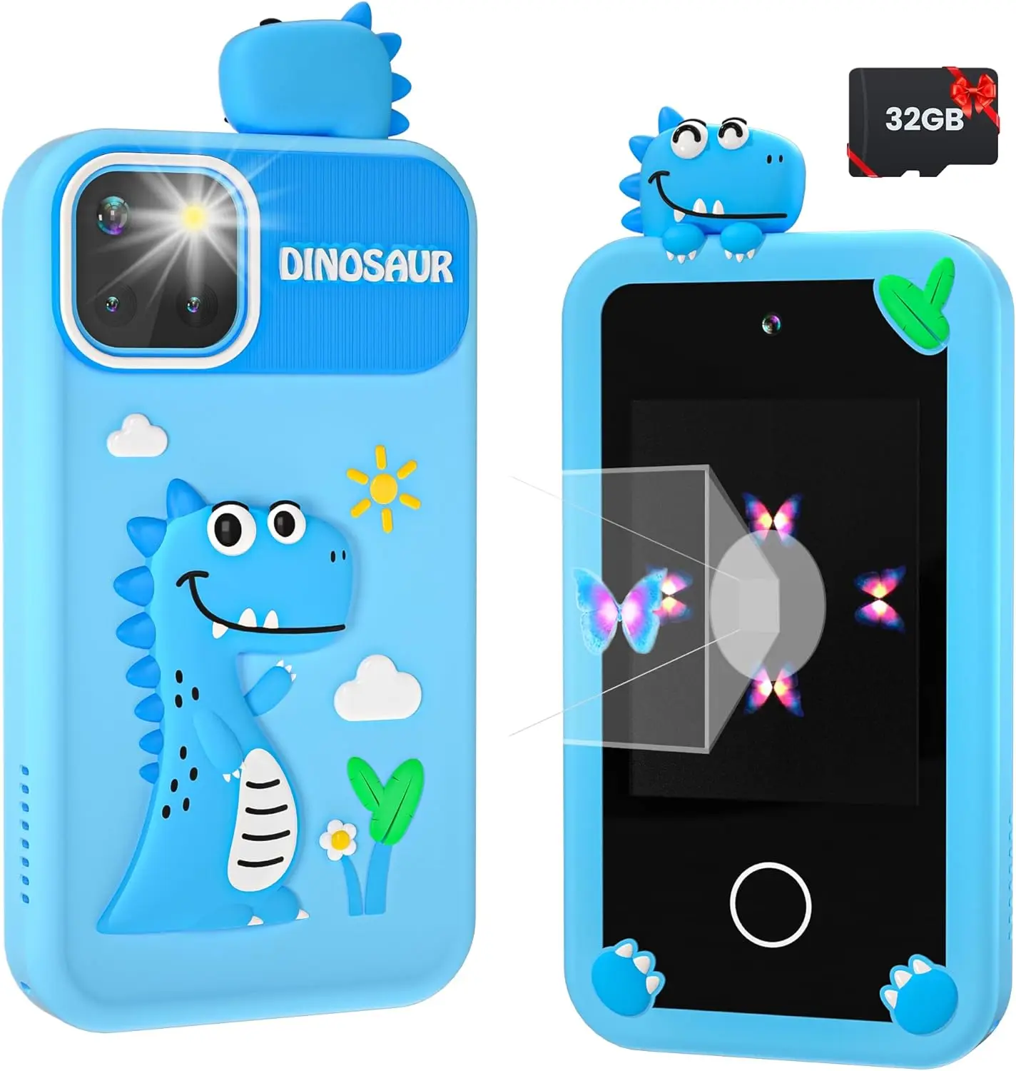 Lettore musicale per bambini SmartPhone Toys Cartoon Unicorn Touchscreen Mobile per bambini per ragazze Ragazzi Giocattoli educativi Regali