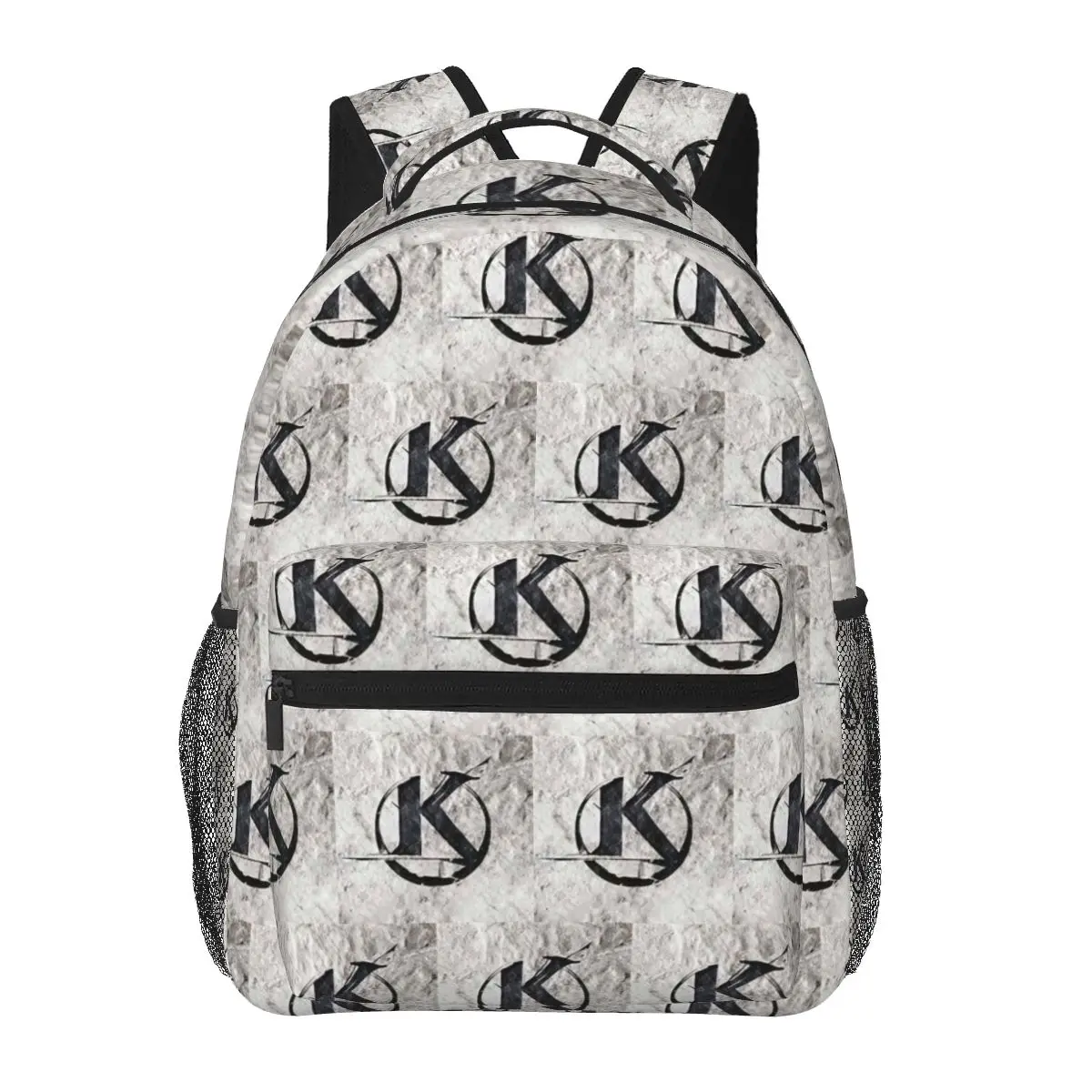 

Черный Kaamelott с логотипом на сером фоне, студенческий рюкзак, школьная сумка, походная дорожная сумка для мальчиков и девочек, модная сумка для книг, сумки на плечо