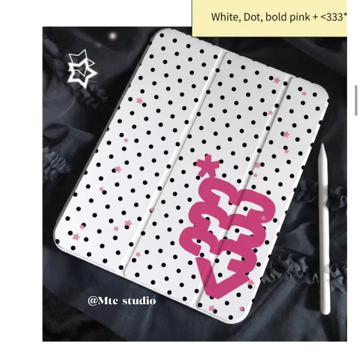 Ins Full Screen Polka Dot Y2K For iPad 11th A16 10 9 8 7 5 Pro 13 11 M5 M4 M3 M2 12.9'' Air  4 3 2 1 Mini 7 6 8.3'' Cover