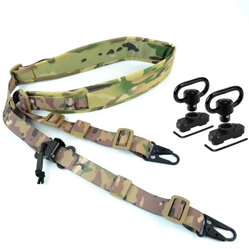 

Tactical Shoulder Shot Gun Strap Hunting Accessories Gear Double Point Gun Shoulder Strap Rifle Rope Buckle Hunting Accessories