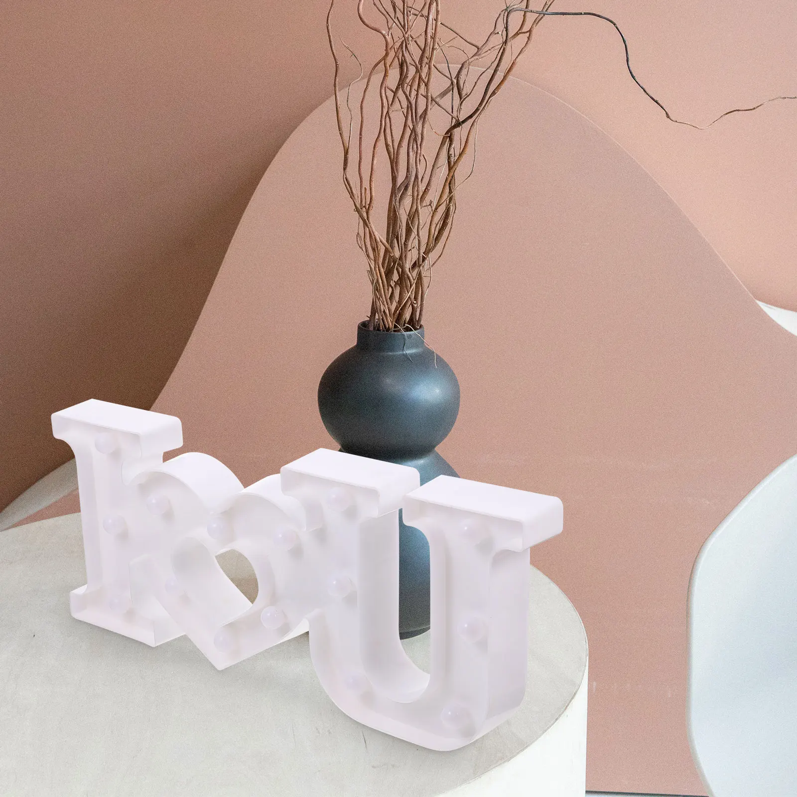 Creative LED Letter Design Light Romantic Valentine's Day Atmosphere Lamp Home Decorative Party Night Light Room Layout Lights