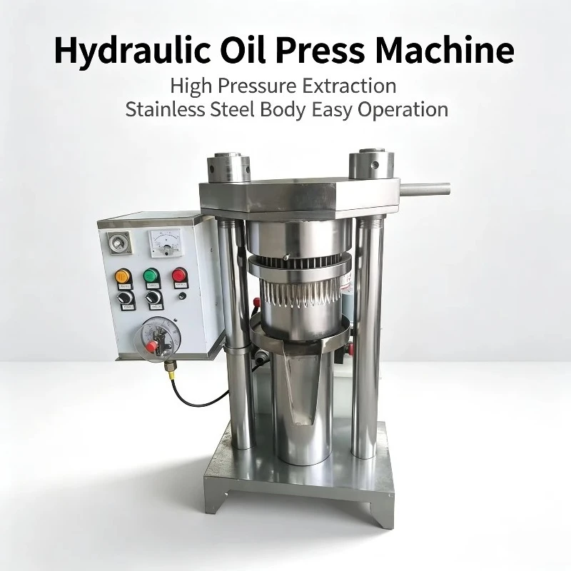 Small Vertical Hydraulic Oil Press Equipment For Processing Walnut Almond Sesame Seeds