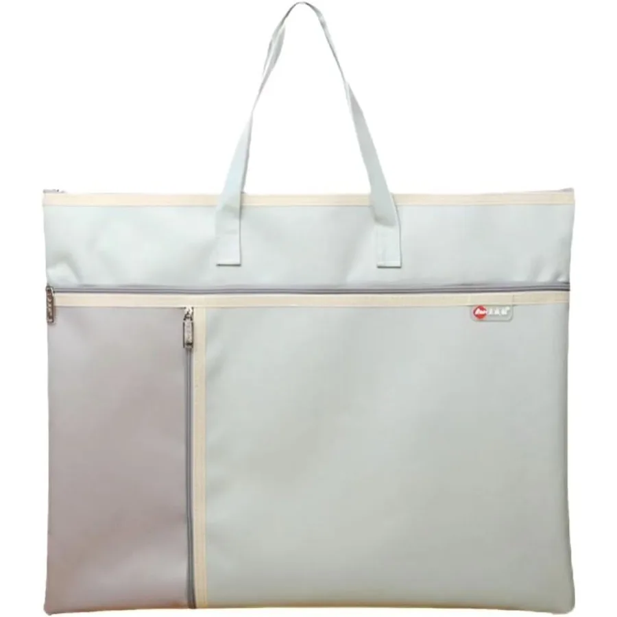 Bolsa de portafolio de arte de gran capacidad con cremallera y asa para almacenamiento de obras de arte de tamaño A3, diseño duradero de tela Oxford con cl seguro