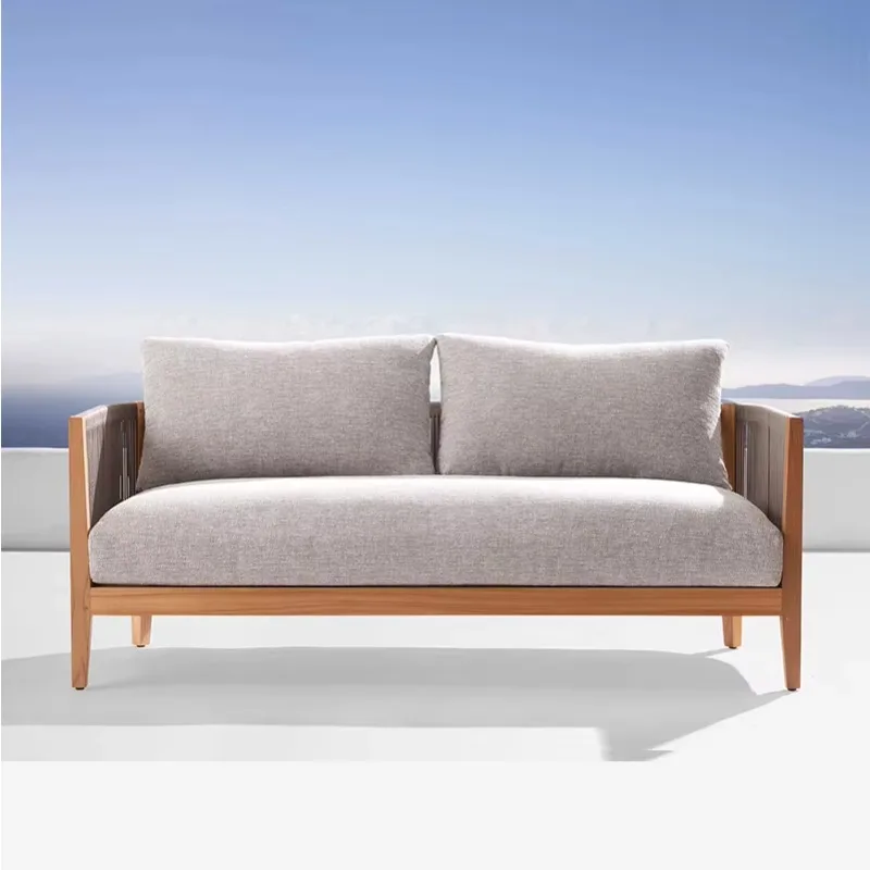 

Luxury Garden Patio Wooden Lounge Furniture Modular Set Modern Teak Hotel Outdoor Sofa