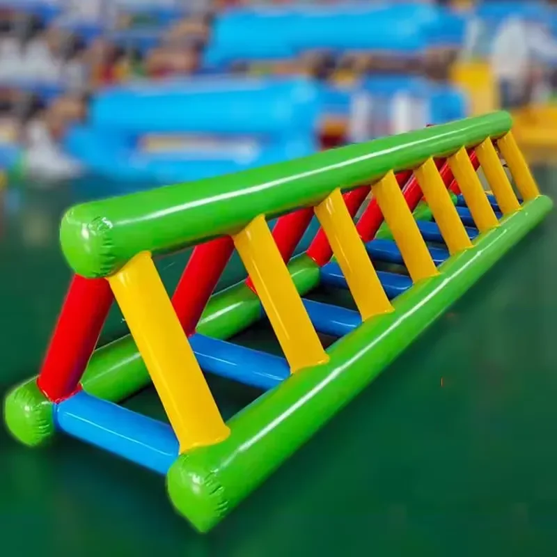 Fun Sports Day Props Inflatable logo Obstacle Course Set 4-Piece Team-Building Hurdle Race and Balance Beam Combo