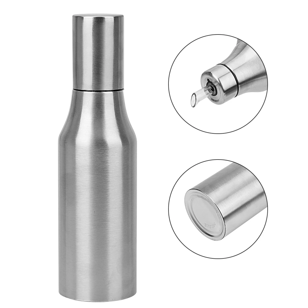 Oil Dispenser Stainless Steel Durable kitchen Supplies Oil Can 750ML Gravy Boat Leak Proof Soy Sauce Olive Oil bottle