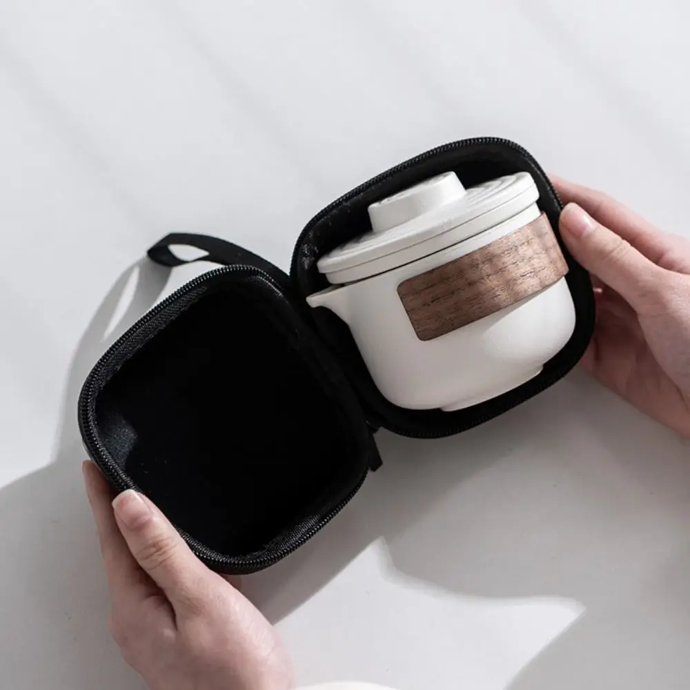 Chinese Style Porcelain Tea Sets Teapot Cups Portable Travel Ceramic Teapots Anti-Hot Reusable Mini Tea Cup Set Drinkware
