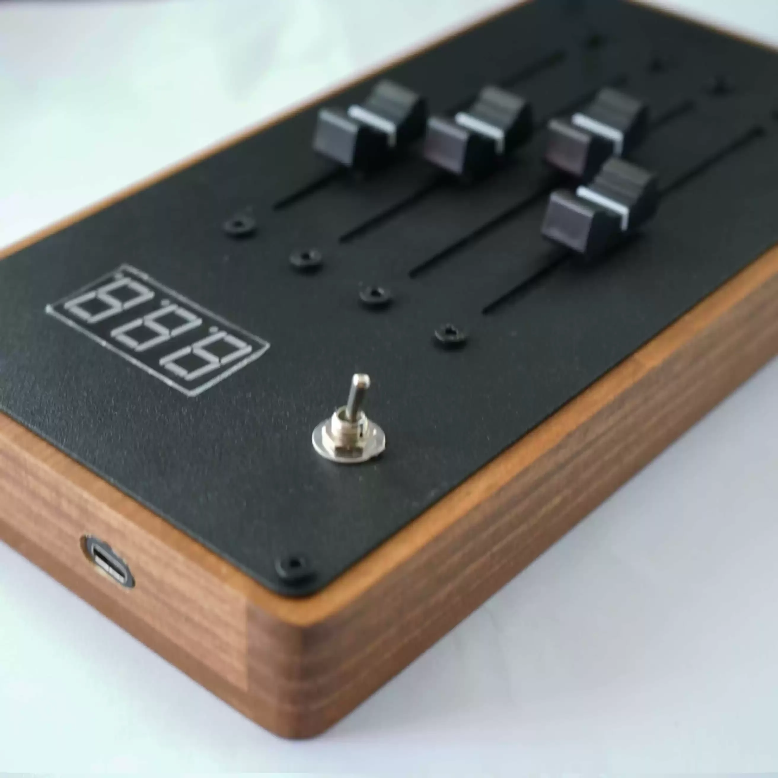 Wood Stainless Steel MIDI CC Controller 10cm Long Fader Envelope Editing Expression DAW Host Audio Mixing Tool