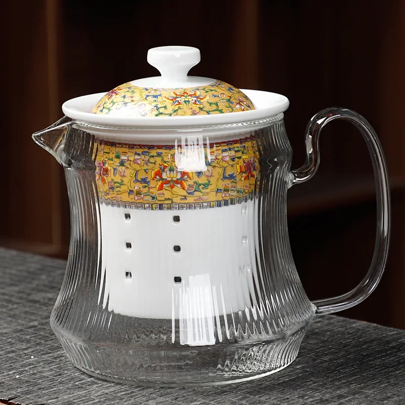 Enamel Waterproof Electric Ceramic Stove Borosilicate Glass Kettle Black Dark Tea Brewing Set