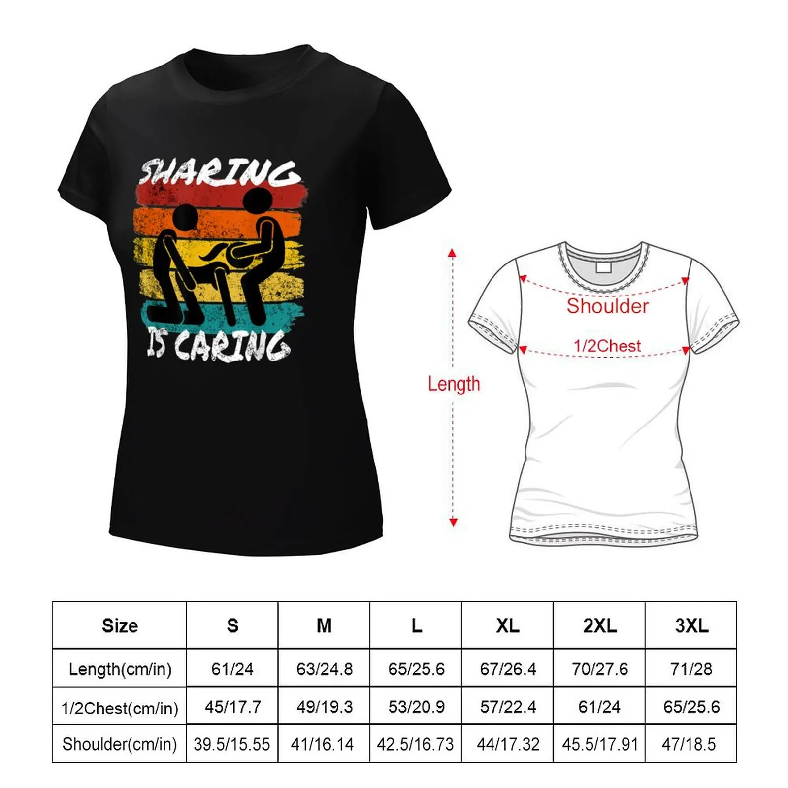 Sharing is Caring Threesome Sex Polyamory Gifts Swingers T-Shirt animal prinfor blanks graphics plus sizes Women t shirt