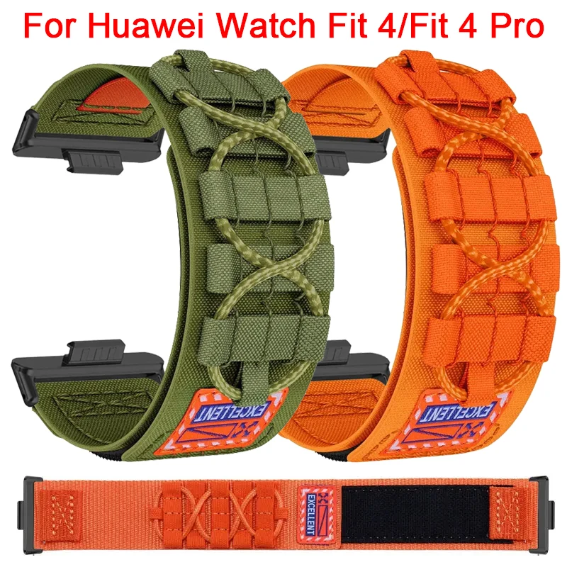 Tactics Sport Strap For Huawei Watch Fit 4 Pro Fit 4 Fit 3 Nylon Loop Bracelet For Huawei Watch Fit 4 3 Watchbands Accessories