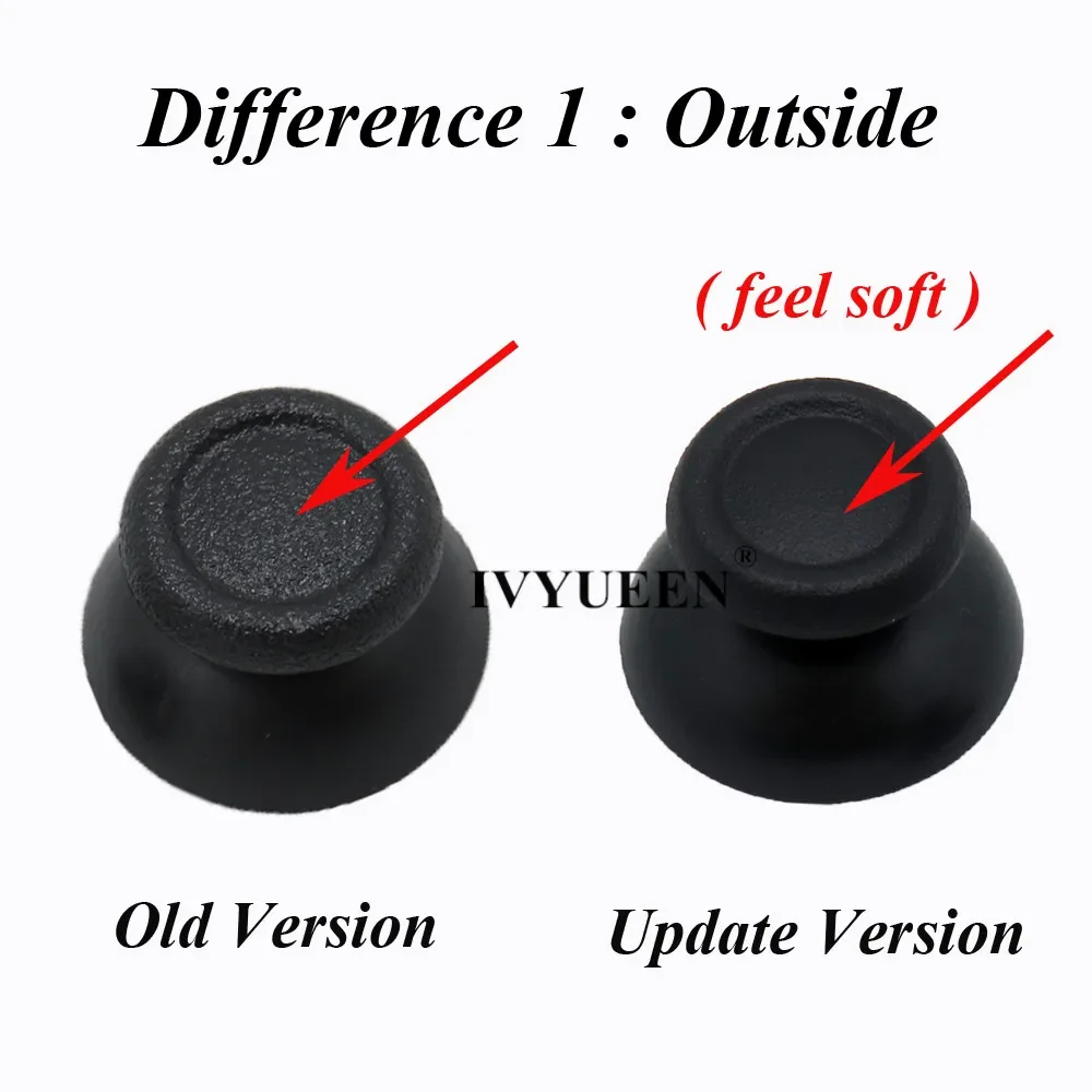 IVYUEEN for Dualshock 4 PS4 PRO Slim Controller 3D Analog Thumb Stick 3 Pin Sensor Module Potentiometer with ThumbSticks Caps