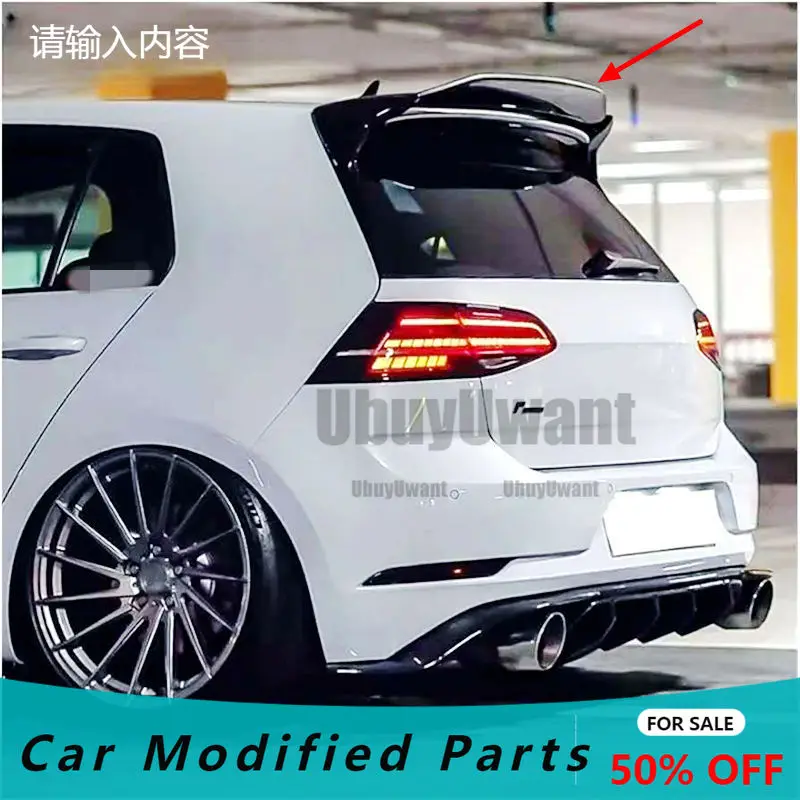 Für Volkswagen Aspec Ppv400 Golf 7 MK7 7,5 GTI/R 2014-2019 ABS Kunststoff Heckspoiler Flügel Stamm Deckel Abdeckung Auto Styling