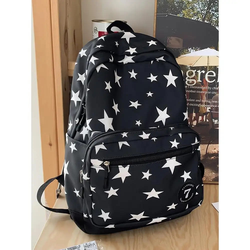 

Anti-dirty black star backpacks woman school book bags girls stitching backpack men travel backpack mochilas escolares juveniles