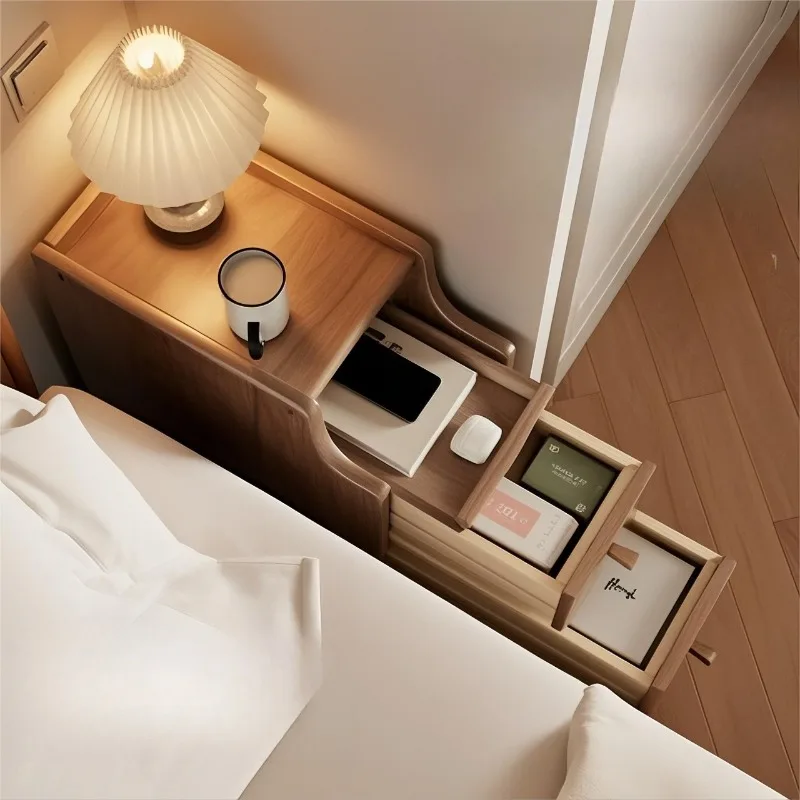 

Solid wood bedside small mini simple storage ultra-narrow crack compartment bedroom extremely narrow bedside