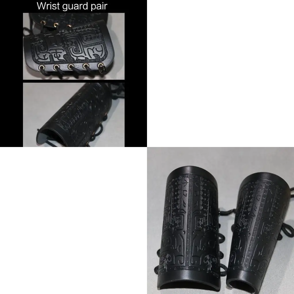 

652F Chinese Knight Arm Guard Vintage Hanfu Bracers Cosplay Party Costume Accessory Vambrace Role Play
