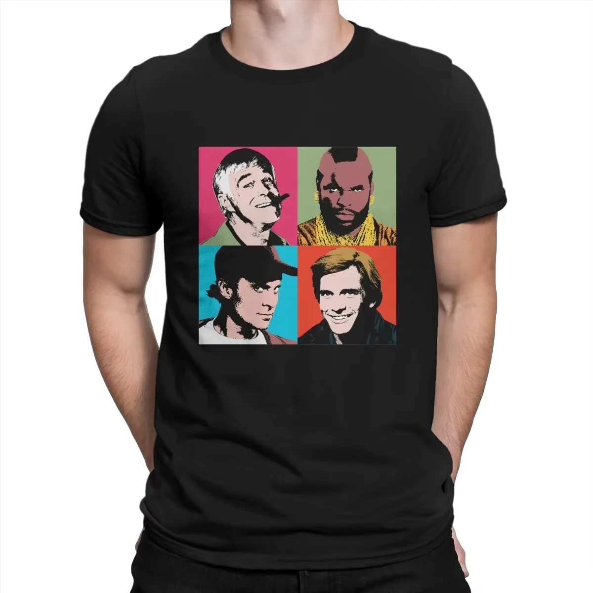 The A-Team Newest TShirt for Men Mashup TV 80s Hanniba Round Collar Basic T Shirt Personalize Gift Clothes OutdoorWear