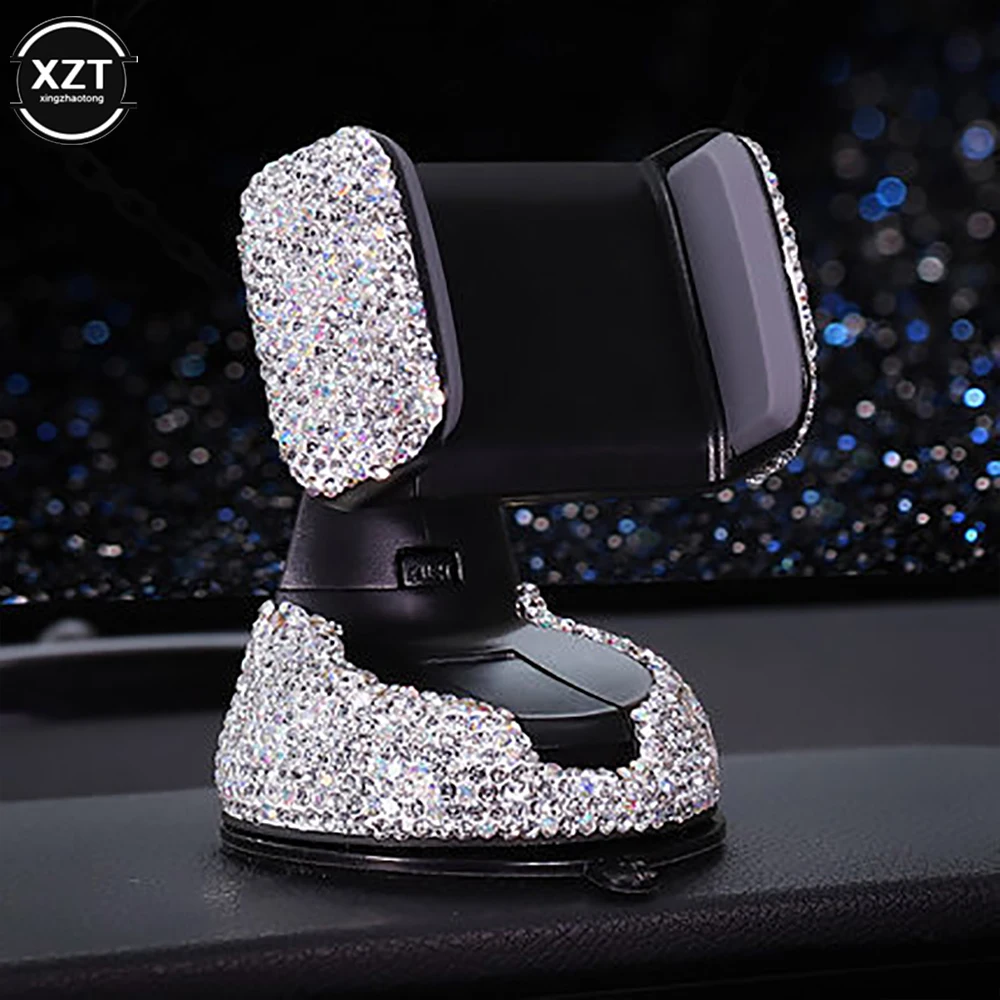 

3 in 1 360 Degree Car Phone Holder for Car Dashboard Auto Windows and Air Vent with DIY Crystal Diamond Type for BMW for Toyota