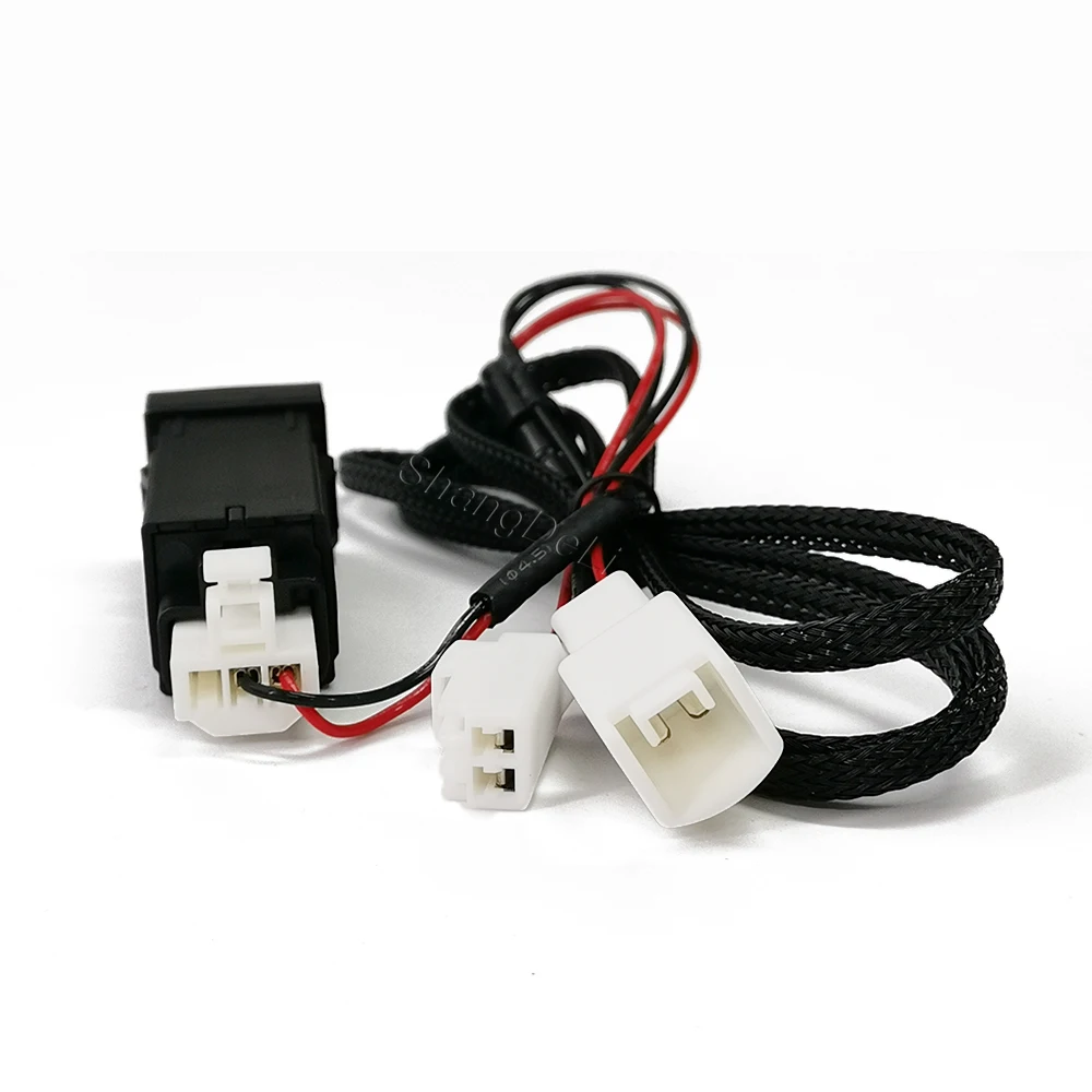 لتويوتا برادو كورولا RAV4 كامري هايس سيارة نوع C PD USB شاحن مزدوج سريع ملحقات تعديل نظام الشحن #6