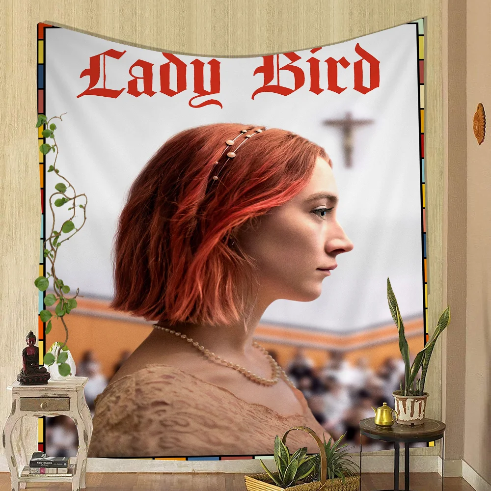 

Lady Bird Movie Printed Large Wall Tapestry Cheap Hippie Wall Hanging Bohemian Wall Tapestries Mandala INS Home Decor