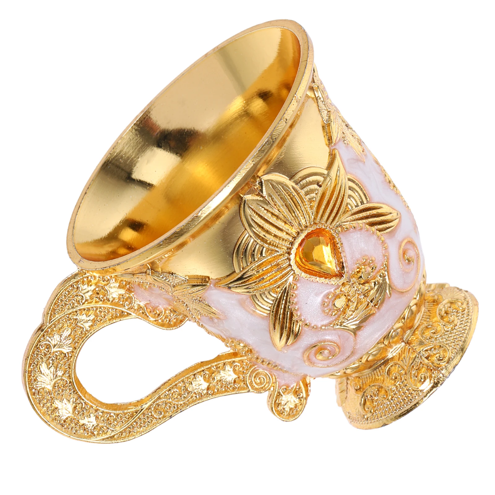 

European Style MetalCup Embossed Patterns Home Camping Vintage Mini Goblet Tumbler Spirits Liqueurs Small Size