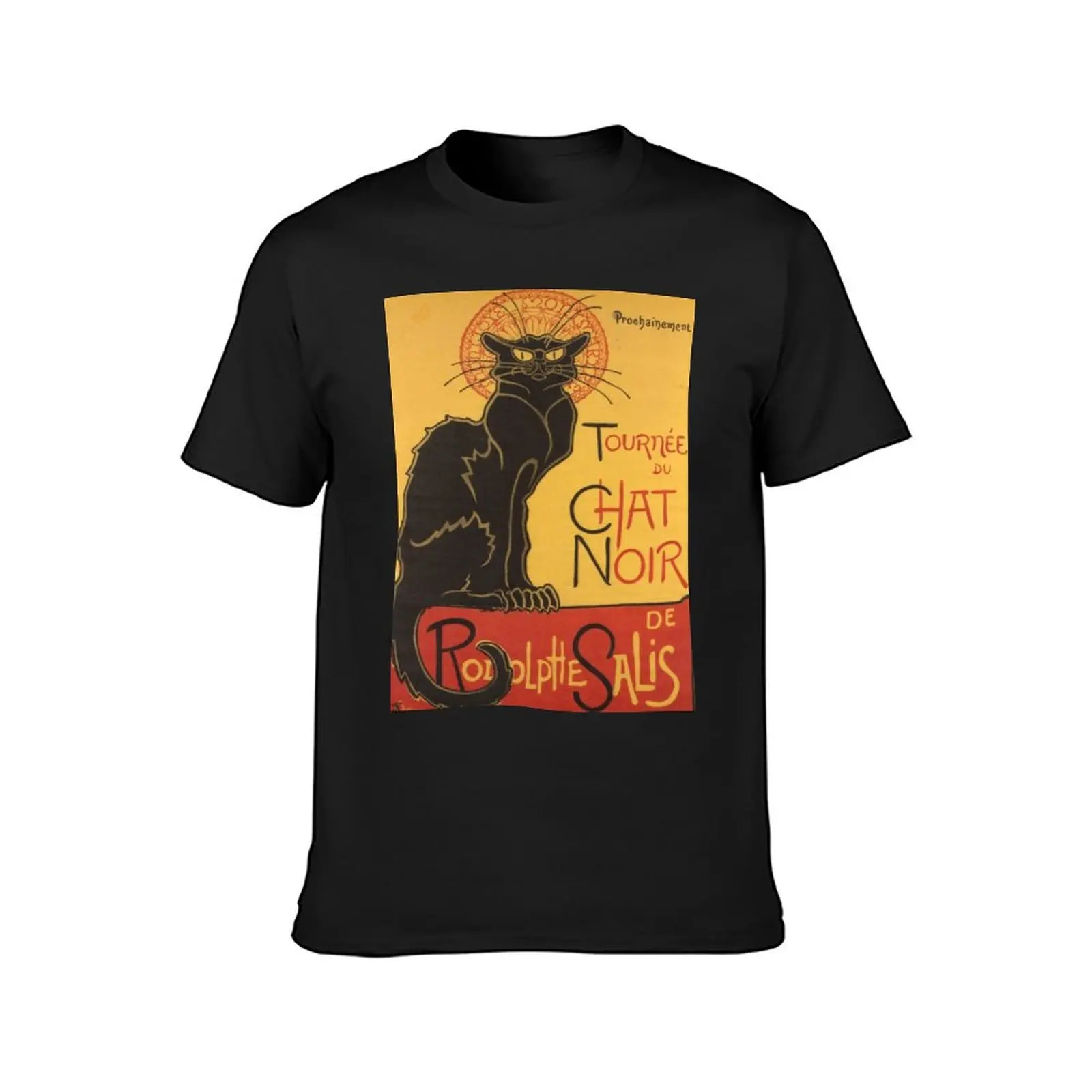 The Black Cat Tour by Rodolphe Salis T-Shirt plain shirts graphic tees sublime mens graphic t-shirts