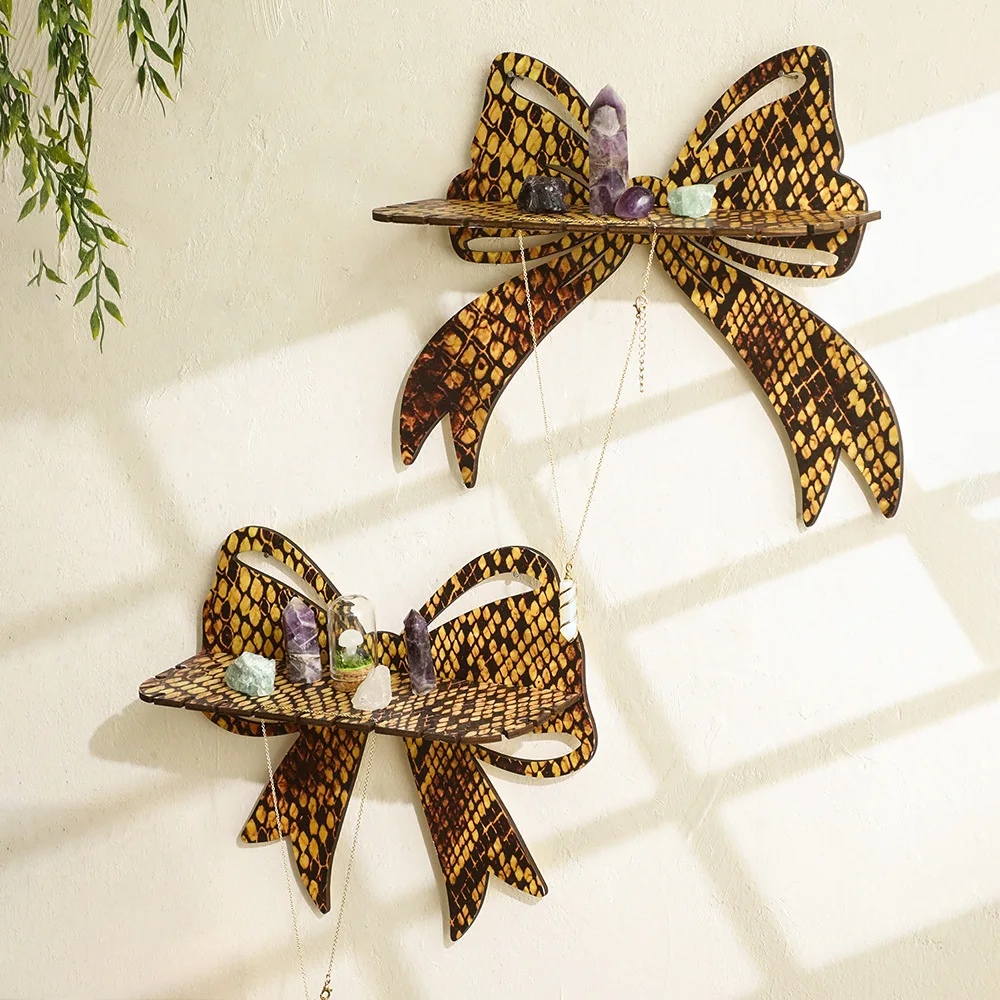 الذهب القوس جدار تخزين الرف الليزر قطع الخشب جوفاء تخزين الرف ضوء العناصر الصغيرة جدار تخزين الرف جدار ديكور المنزل Storag #4