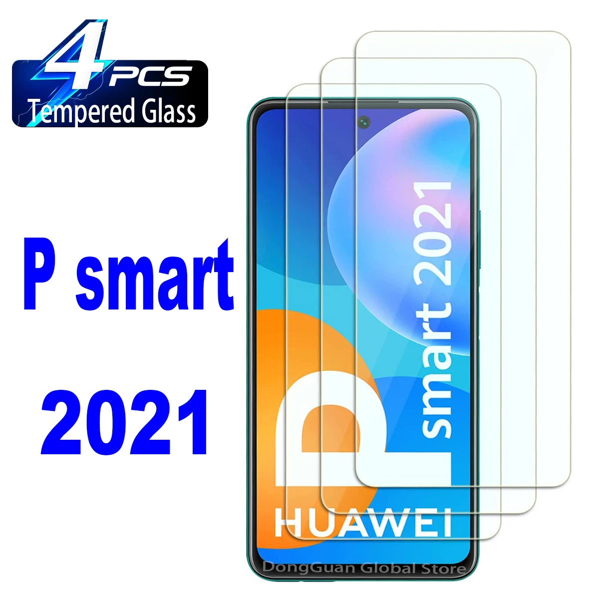 

2/4Pcs Screen Protector Glass Film For Huawei P smart 2021 Tempered Glass