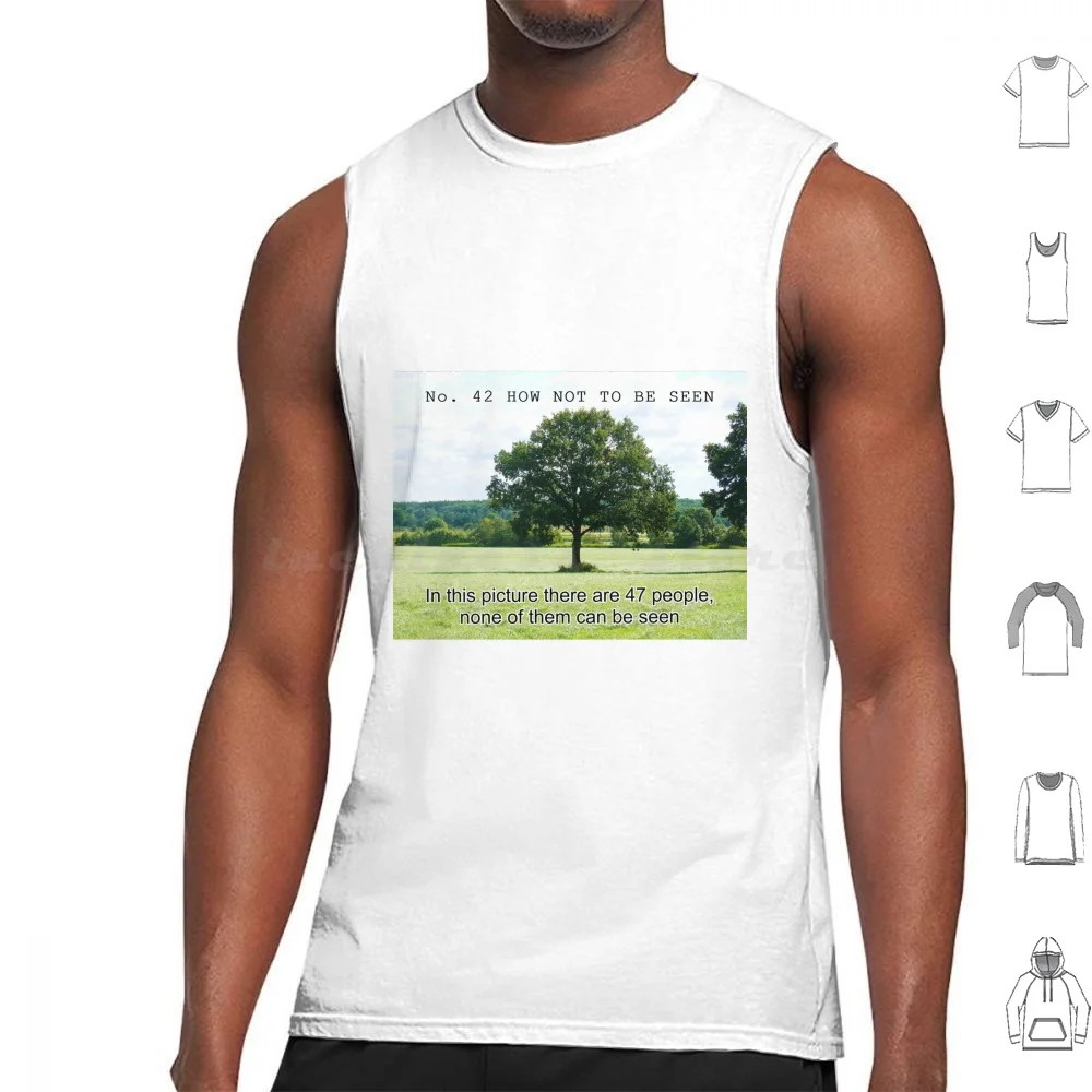How Not To Be Seen Tank Tops Print Cotton Flying Circus British Comedy Funny Silly How Not Seen People Hiding Explosion