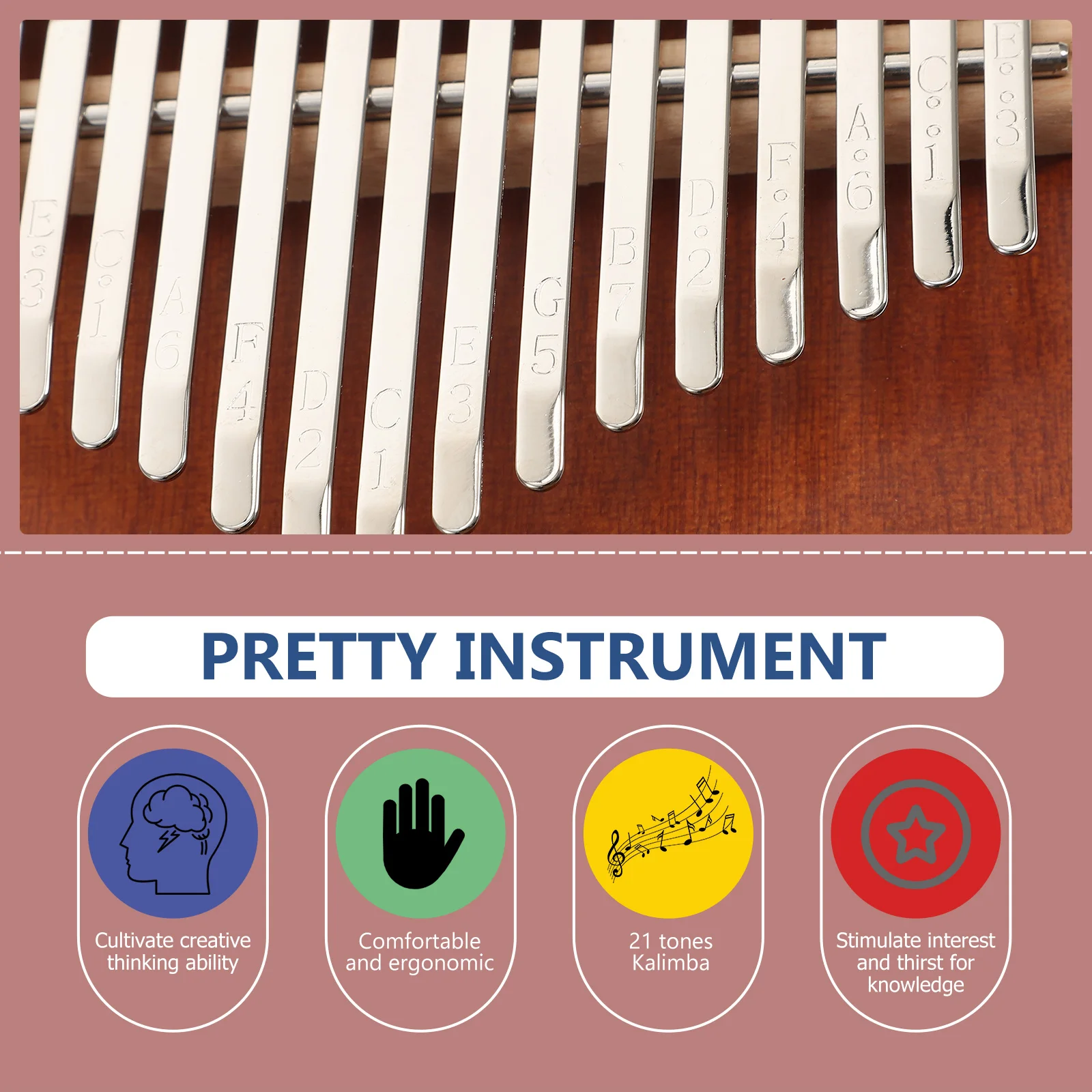 

Vintage Wooden Kalimba 17 Keys Thumb Piano Music Instrument for Beginner Student Portable Finger Piano 17 Keys Kalimba