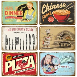 Metal Sign Home Decor Fast Food Vintage Tin Sign Plaque Metal Retro Plate Hot Dog Poster Wall Decor For Kitchen Cafe Diner Bar